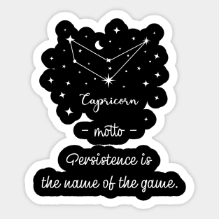 Key phrases of the zodiac signs: Capricorn Sticker